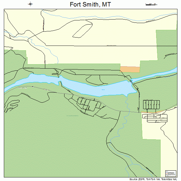 Fort Smith, MT street map