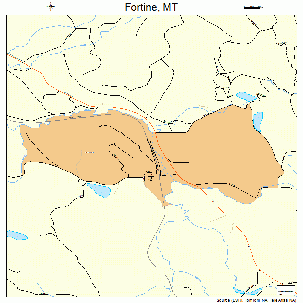 Fortine, MT street map