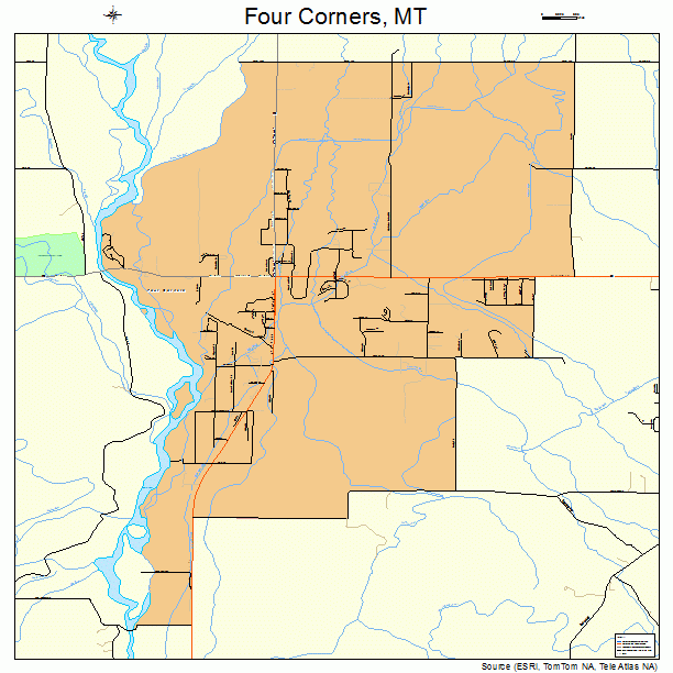 Four Corners, MT street map