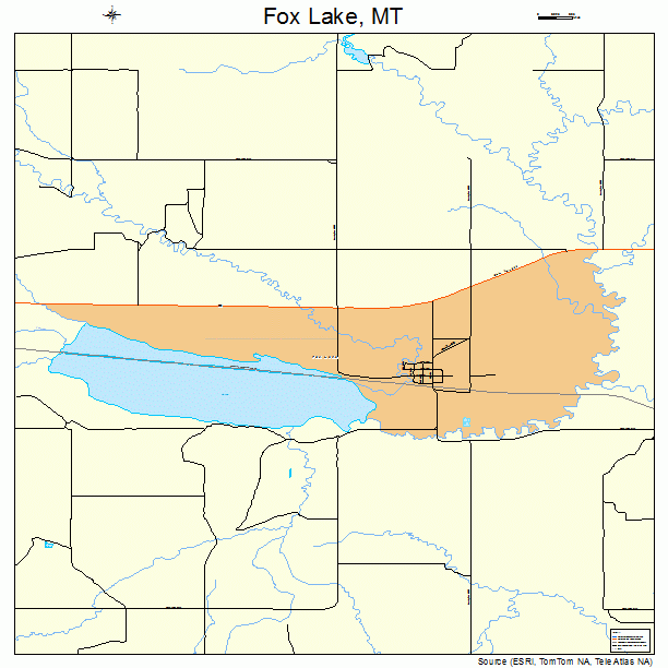 Fox Lake, MT street map