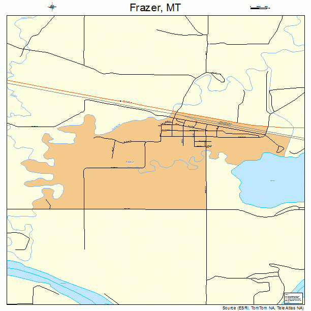 Frazer, MT street map