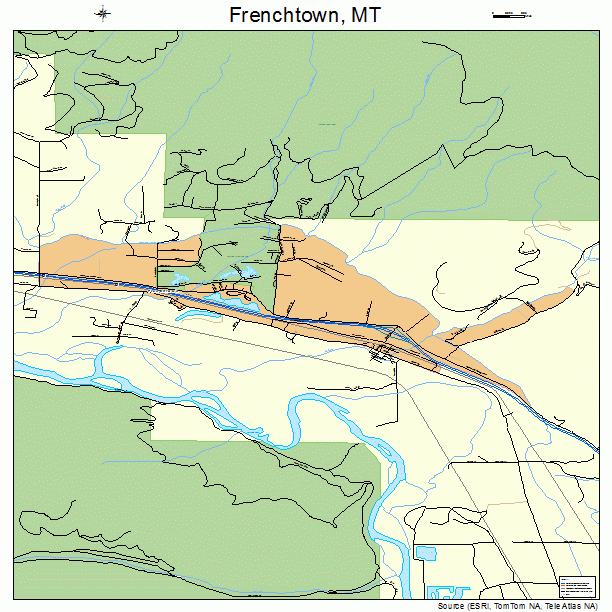 Frenchtown, MT street map