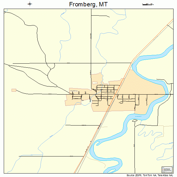 Fromberg, MT street map