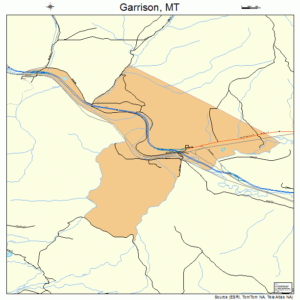 Garrison, MT street map