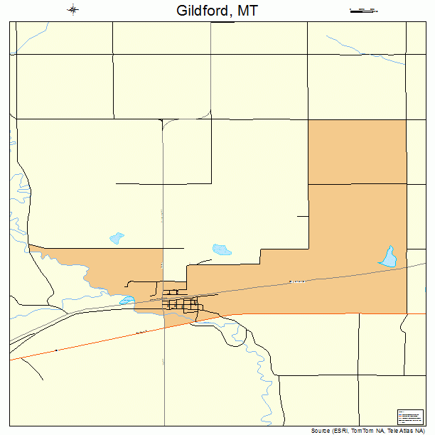 Gildford, MT street map