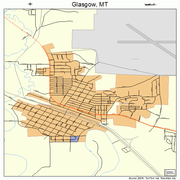 Glasgow, MT street map