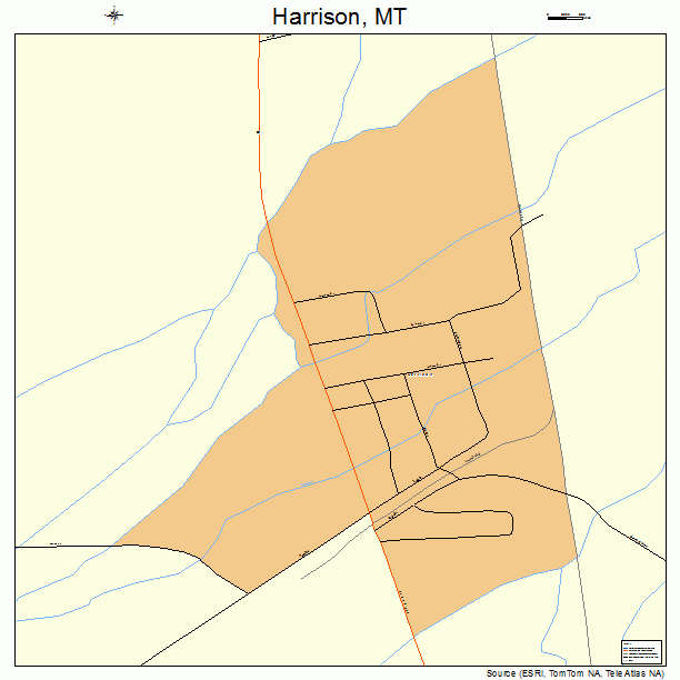 Harrison, MT street map