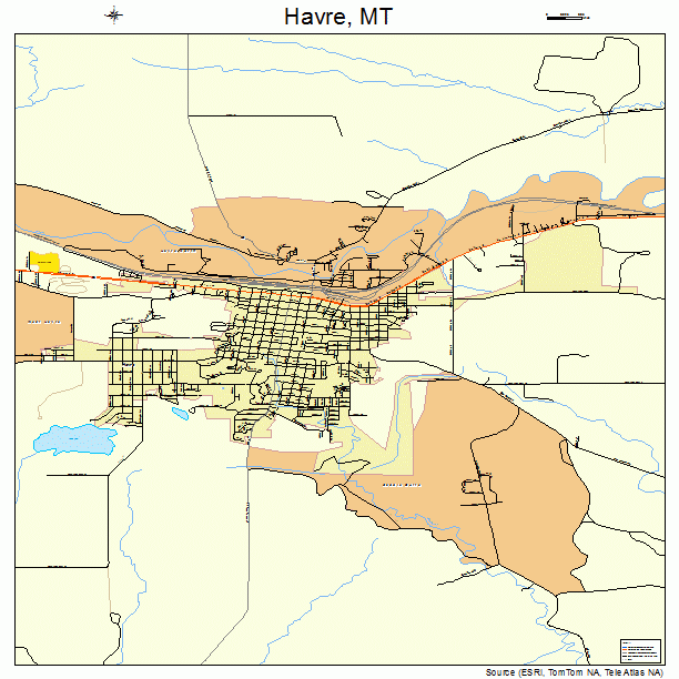 Havre, MT street map