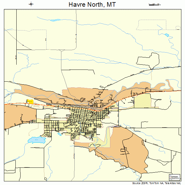 Havre North, MT street map