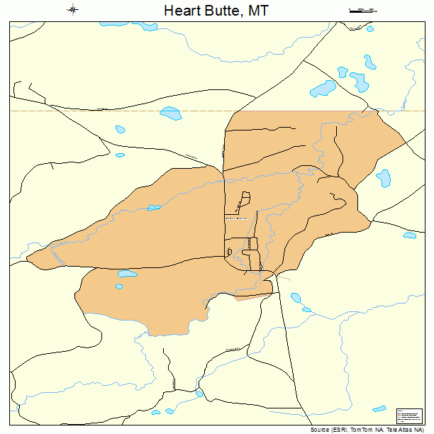 Heart Butte, MT street map