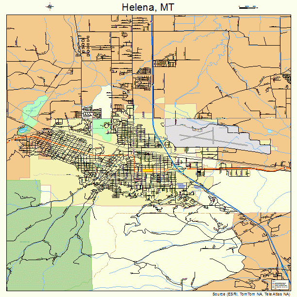 Helena, MT street map