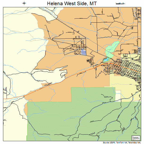 Helena West Side, MT street map