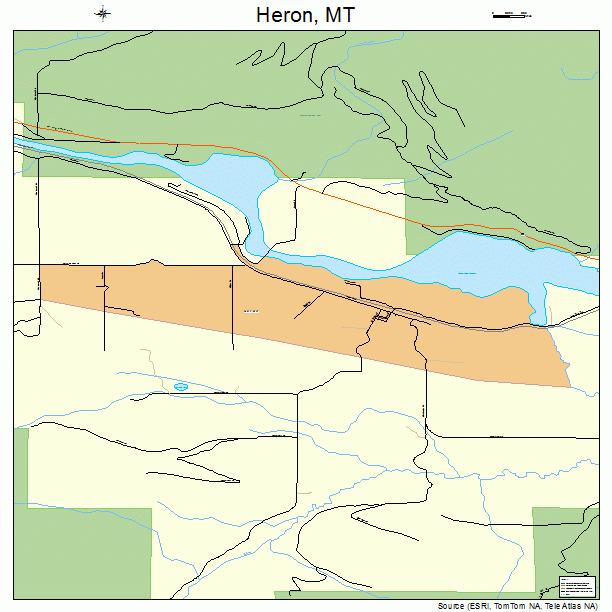 Heron, MT street map