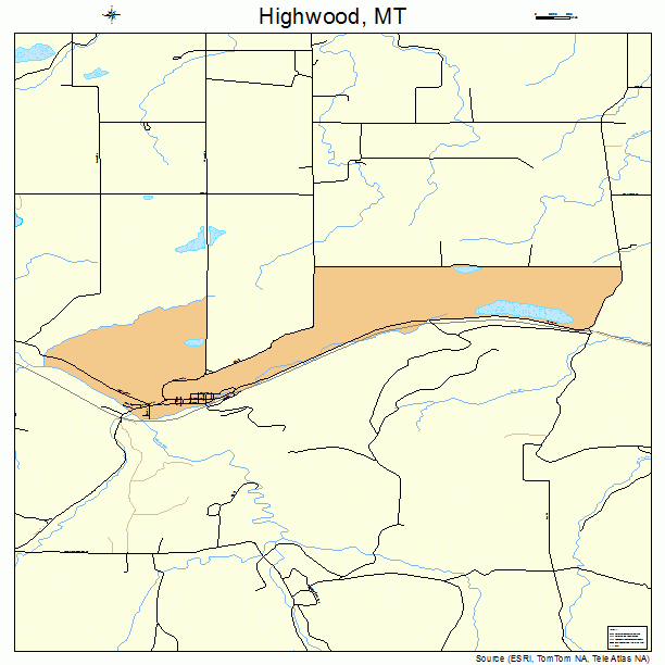 Highwood, MT street map