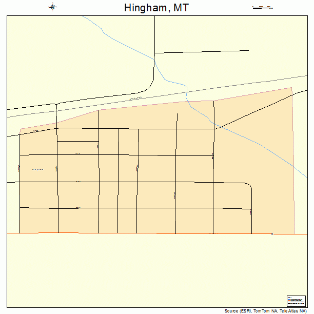 Hingham, MT street map