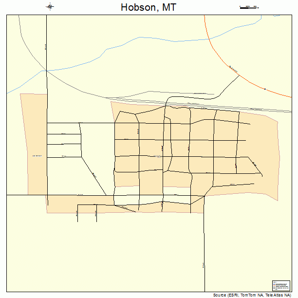 Hobson, MT street map
