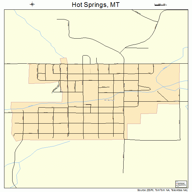 Hot Springs, MT street map