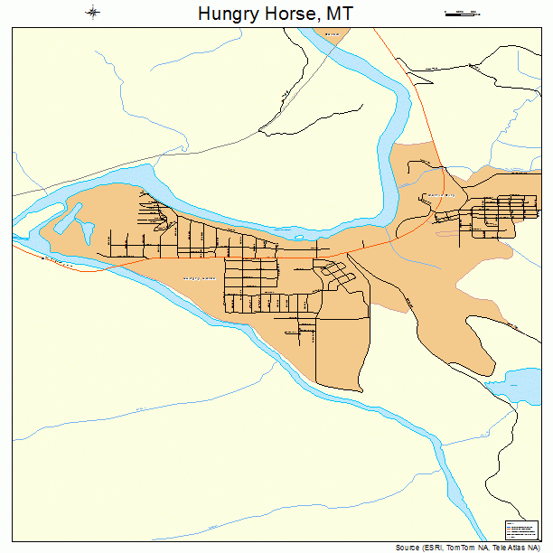 Hungry Horse, MT street map