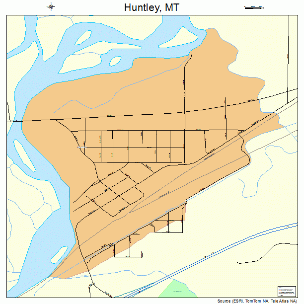 Huntley, MT street map