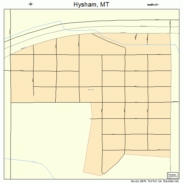 Hysham, MT street map