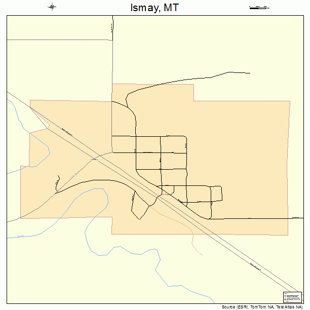 Ismay, MT street map