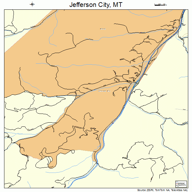 Jefferson City, MT street map