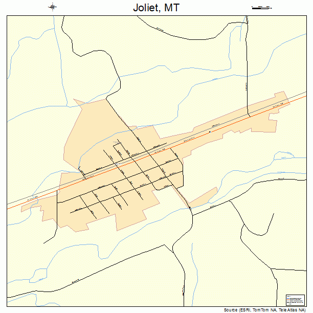 Joliet, MT street map