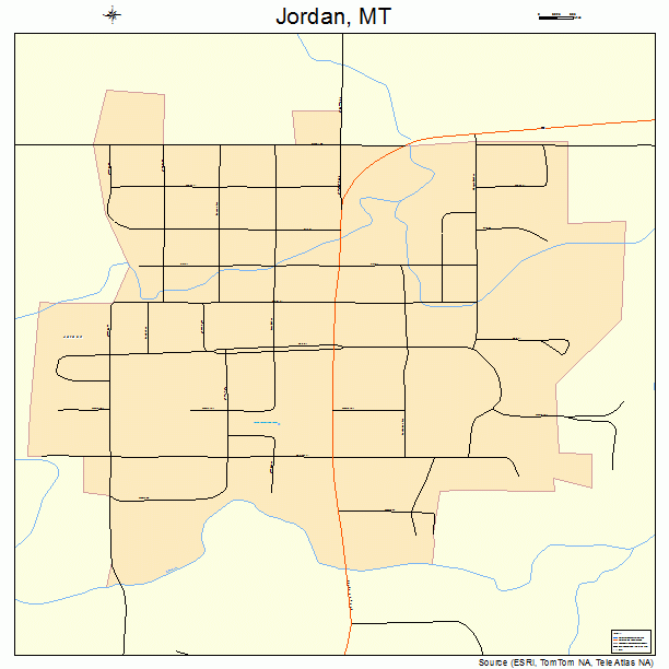 Jordan, MT street map