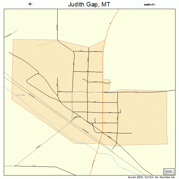 Judith Gap, MT street map