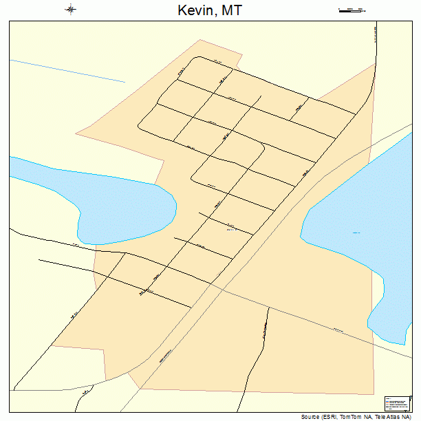 Kevin, MT street map