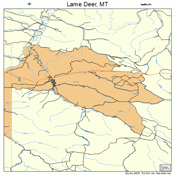 Lame Deer, MT street map