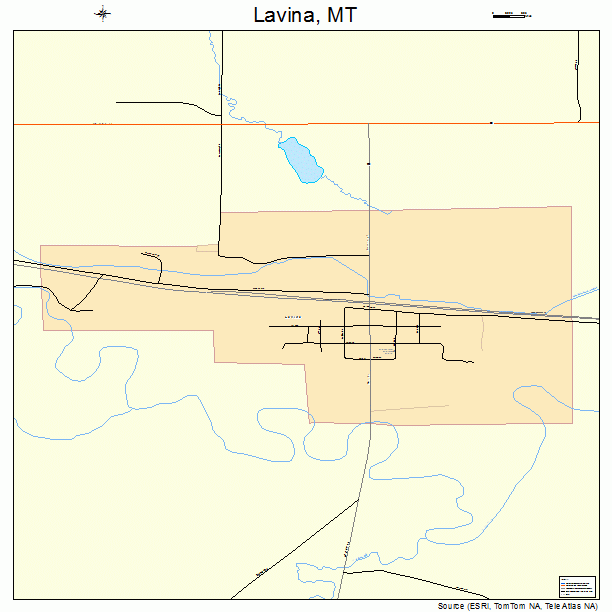 Lavina, MT street map