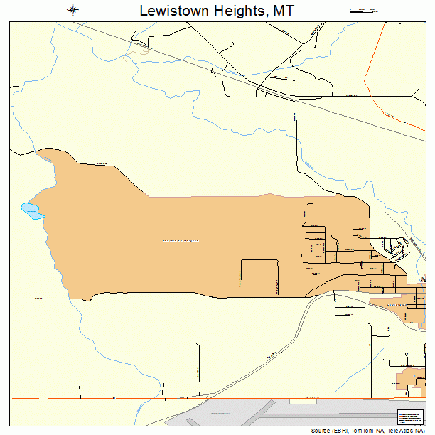 Lewistown Heights, MT street map