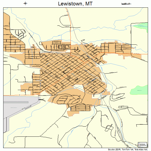 Lewistown, MT street map