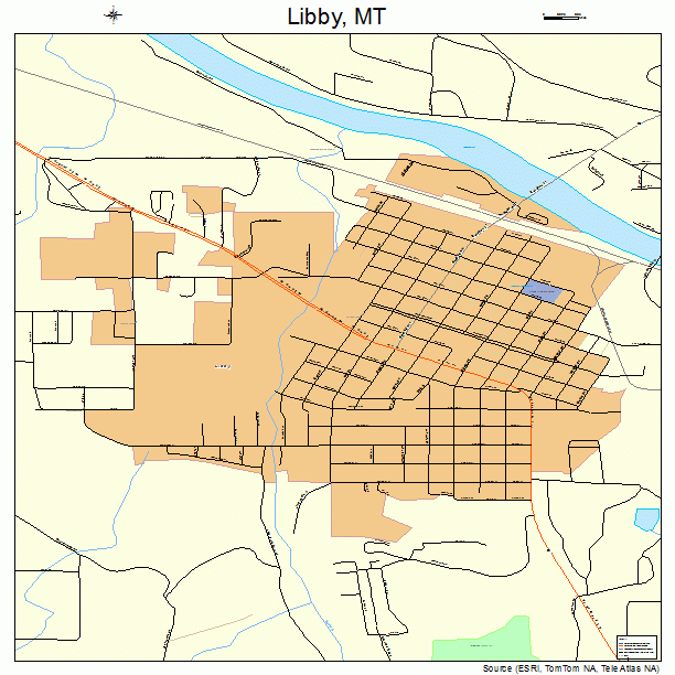 Libby, MT street map