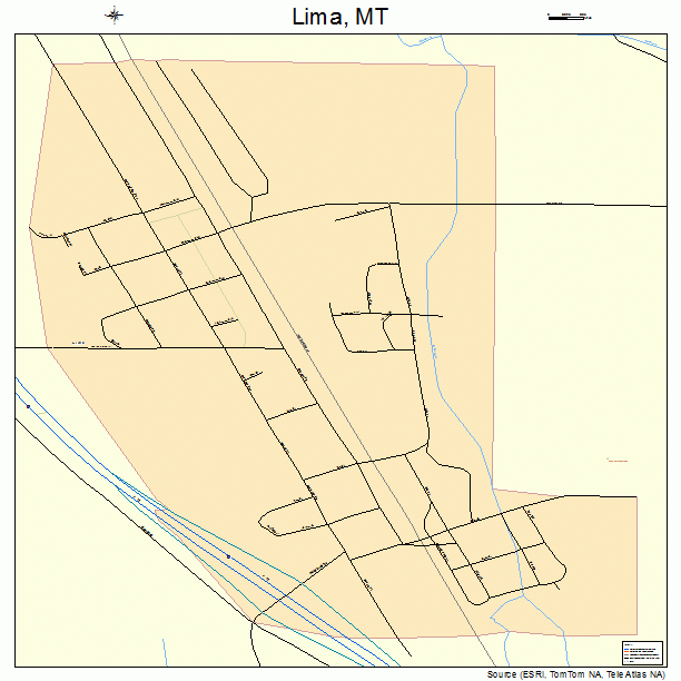 Lima, MT street map