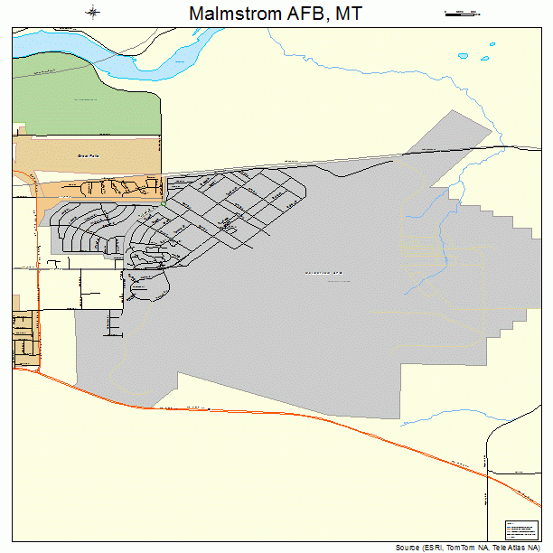 Malmstrom AFB, MT street map