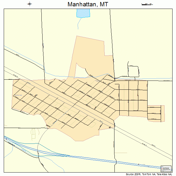 Manhattan, MT street map