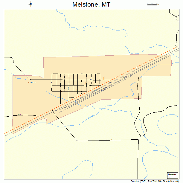 Melstone, MT street map