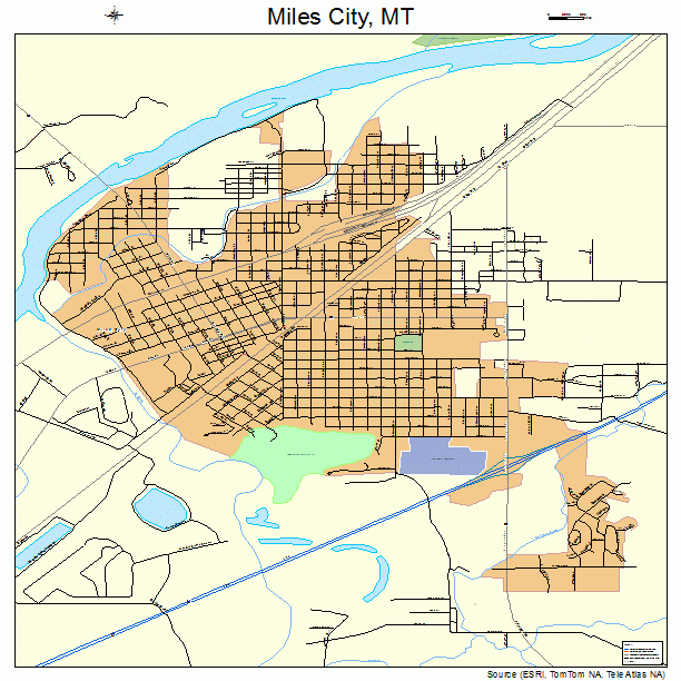 Miles City, MT street map