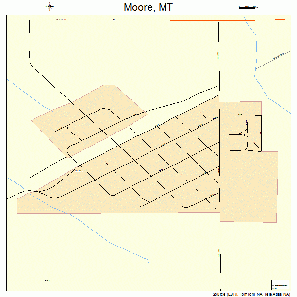 Moore, MT street map