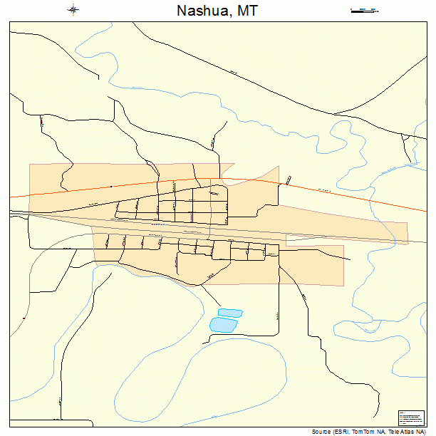 Nashua, MT street map