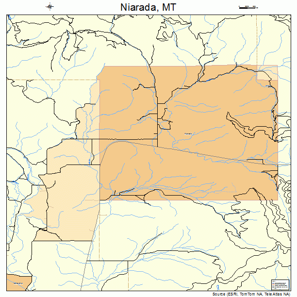 Niarada, MT street map