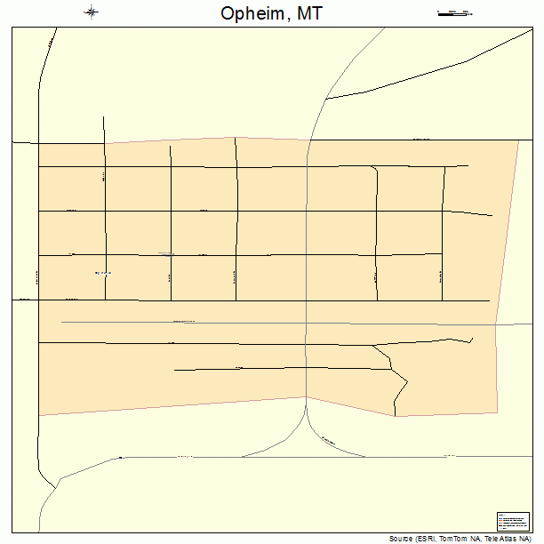Opheim, MT street map
