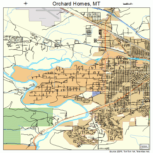Orchard Homes, MT street map