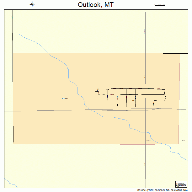 Outlook, MT street map