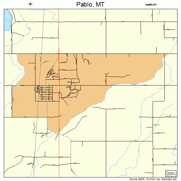 Pablo, MT street map