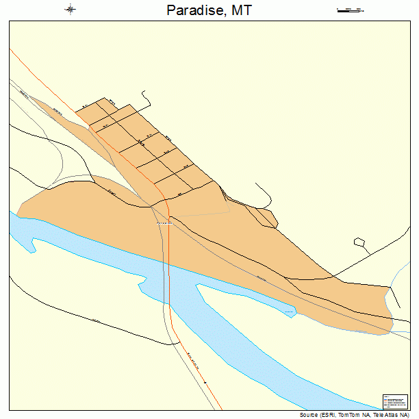 Paradise, MT street map