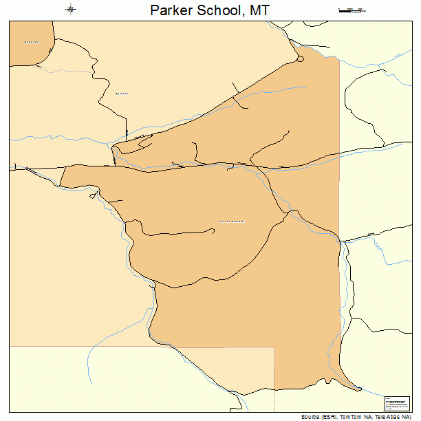 Parker School, MT street map