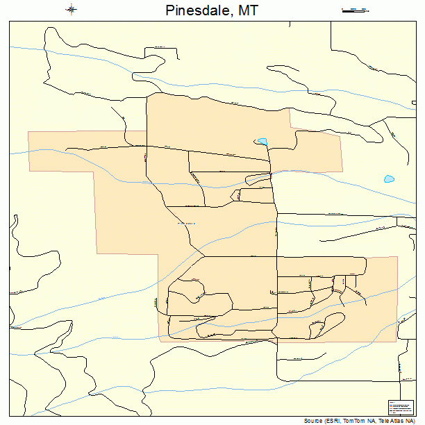 Pinesdale, MT street map